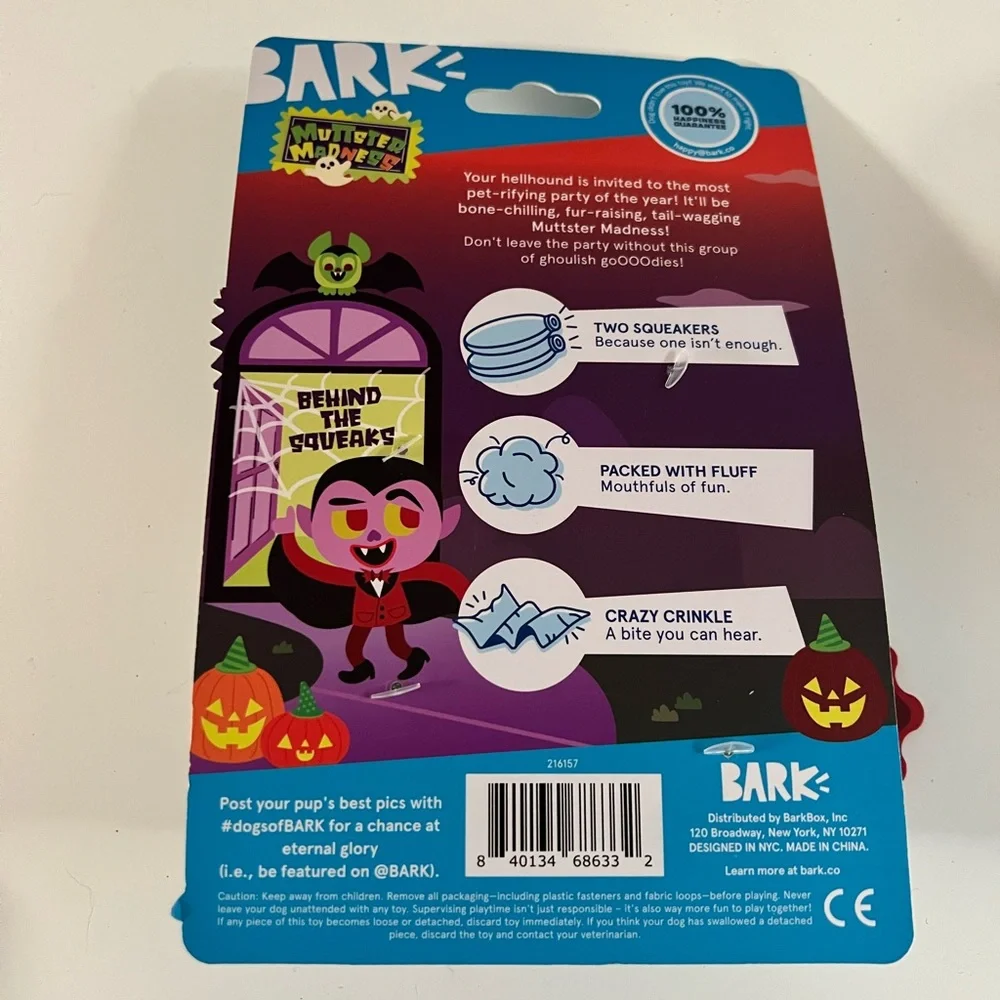 Bark Halloween Monster Dog Toy Set